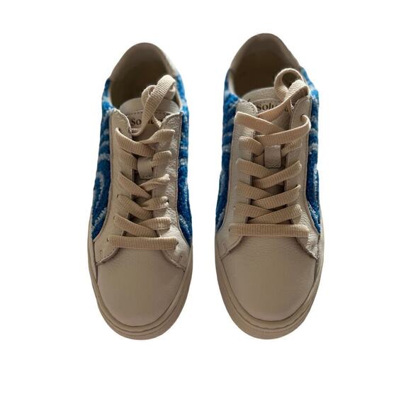 Soludos Women's Ibiza platform psychedelic spiral marine blue 7.5 - Picture 3 of 8